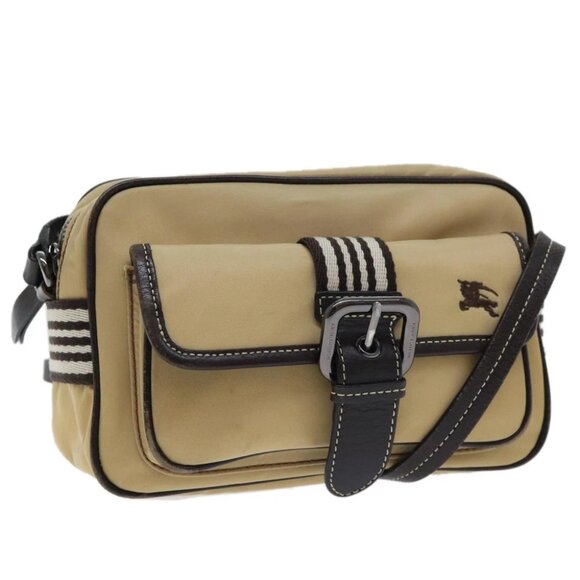 BURBERRY Blue Label Shoulder Bag Nylon Beige Auth bs18371 - Picture 1 of 16